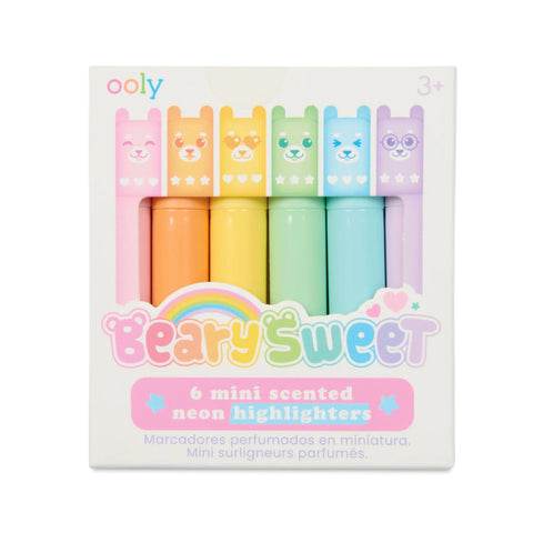 Ooly Beary Sweet 6 Mini Scented Neon Highlighters