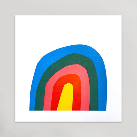 Hammerpress Letterpress Print - Modern Rainbow
