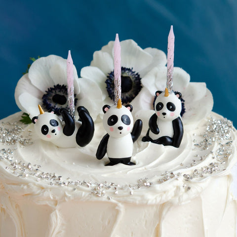 Glitterville Party Panda Candle Holder