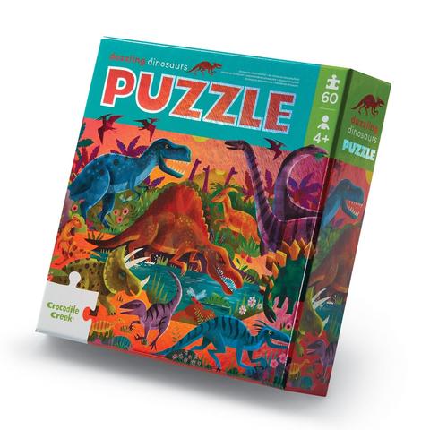 Crocodile Creek Puzzle Dazzling Dinosaurs 60 Piece