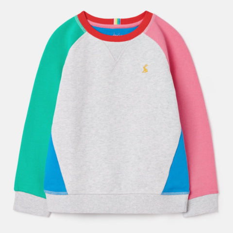 Joules Monty Grey Colorblock Sweatshirt