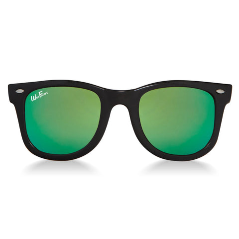 Wee Farers Polarized Sunglasses - Black with Sea Green