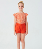 Compania Fantastica Red Girls Shorts with Patch Pockets