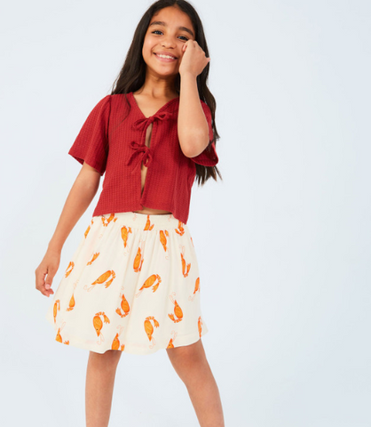 Compania Fantastica Shrimp Print Skirt