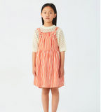 Compania Fantastica Red Stripe Pinafore Dress