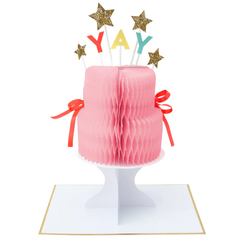 Meri Meri Card Concertina Happy Birthday Cake