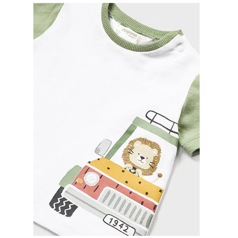 Mayoral Short Sleeve Tee Lion in Car