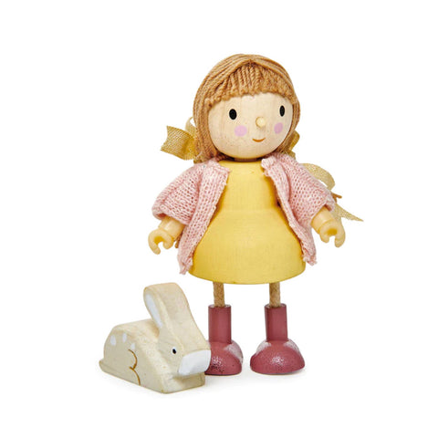 Tender Leaf Toys Wooden Doll Set Amy with her Rabbit