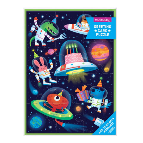 Mudpuppy Greeting Card Puzzle - Space