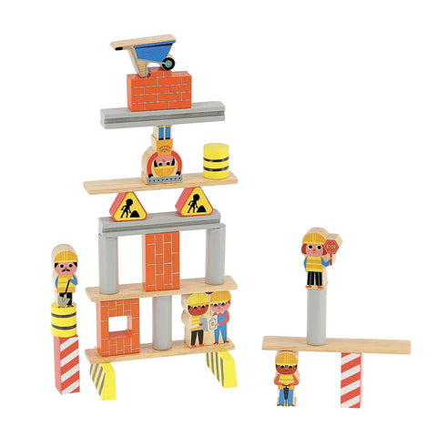 Vilac Construction Site Stacking Game
