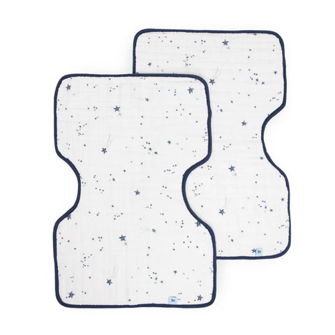Little Unicorn Burp Cloth 2 Piece Set Shooting Stars