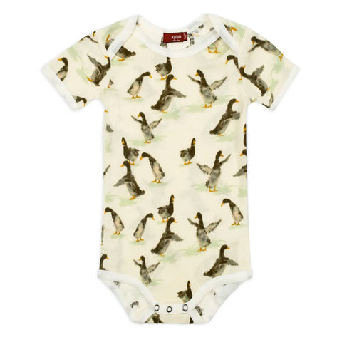 MilkBarn Organic Cotton One Piece Bodysuit Duck