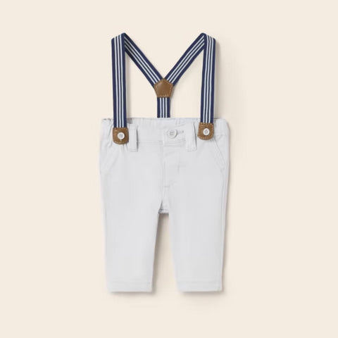 Mayoral Khaki Pants with Suspenders