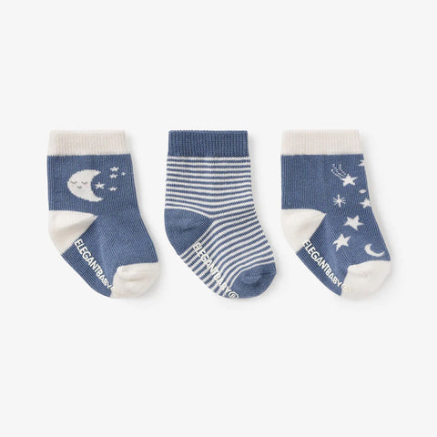 Elegant Baby Socks 3 pk - Blue Moon