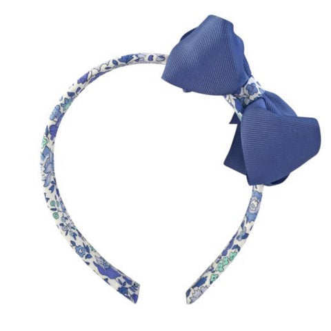 Milledeux Liberty of London X-Over Collection Blue Bow Headband