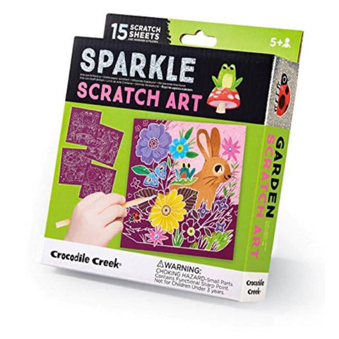 Crocodile Creek Sparkle Scratch Art In the Garden