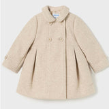 Mayoral Pleated Coat Oatmeal 2417