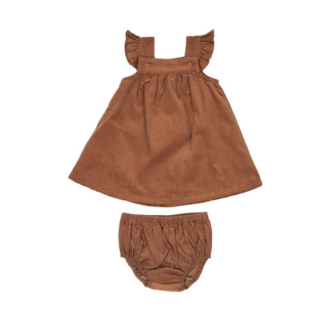 Angel Dear Amber Brown Retro Cord Jumper with Diaper Cover