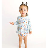 Posh Peanut Briella Long Sleeve Basic Peplum Top and Bloomer Set