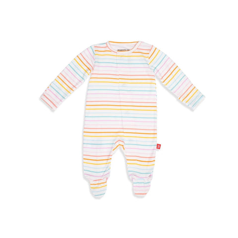Magnetic Me Glitter Sparkle Stripe Footie
