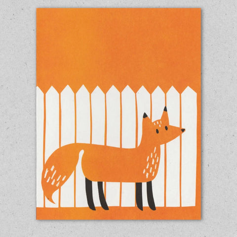 Lisa Jones Studio Card Orange Fox by White Fence