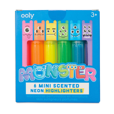 Ooly Monster 6 Mini Scented Neon Highlighters
