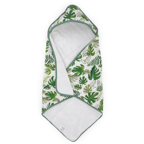 Little Unicorn Cotton Hooded Towel Tropical Leaf