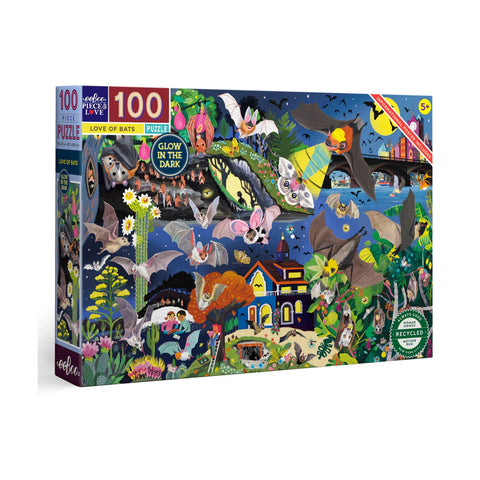Eeboo Puzzle Love Of Bats 100 piece