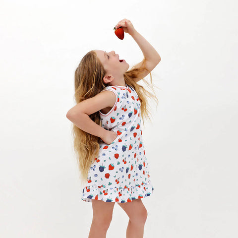 Noomie Dress Sleeveless Berries and Cherries