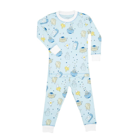 Noomie 2 Piece PJ set Blue Breakfast