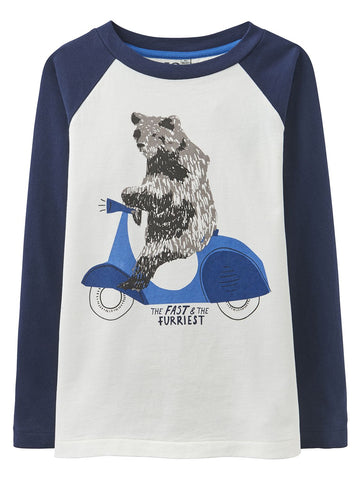 Joules Shirt Longsleeve Bear Fast and Furriest