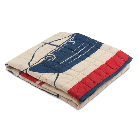 Lil Pyar Crib Blanket Tan Blue Red Pirate Design