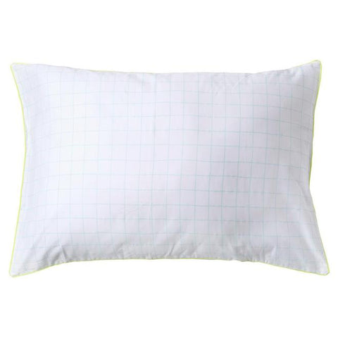 MeriMeri Organic Cotton Standard Pillowcase Aqua Grid