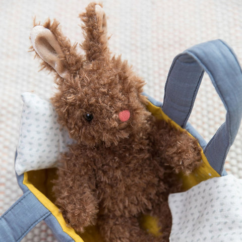 Manhattan Toy Moppettes Beau Bunny with Bassinet Carrier