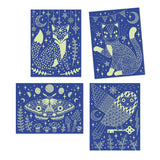 Djeco Scratch Art Cards Glow in the Dark - At Night