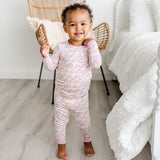 Little Sleepies 2 Piece Loungewear Set - Pink Rainbows