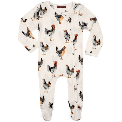 Milkbarn Organic Cotton Footie Chicken