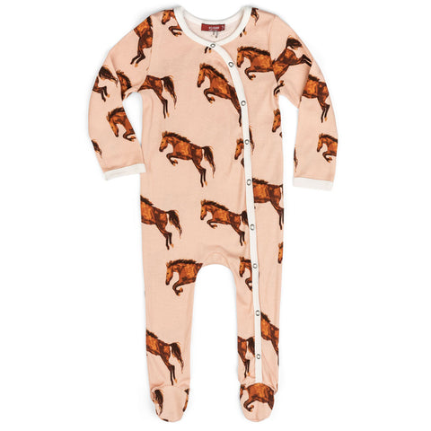 MilkBarn Organic Cotton Footie Horse