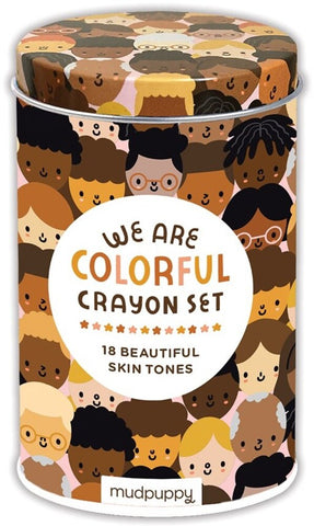 Mudpuppy We Are Colorful Set of 18 Skin Tone Crayons