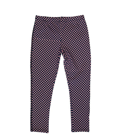 Toobydoo Leggings Navy Pink Dots