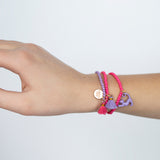 Calico Sun Bracelet Set - Pink and Purple Cat