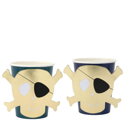 MeriMeri Party Cups Skull And Crossbones Set of 8