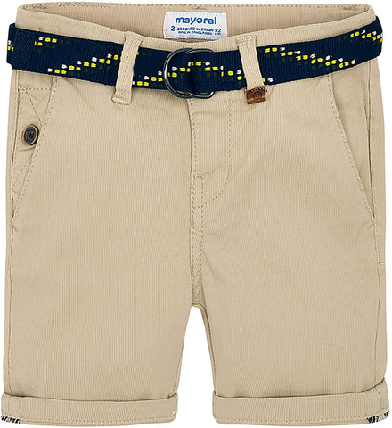 Mayoral Tan Khaki Shorts With Belt