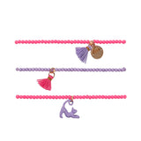 Calico Sun Bracelet Set - Pink and Purple Cat