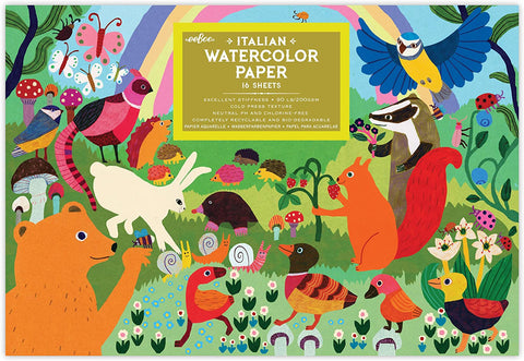 Eeboo 16 Sheet Watercolor Paper Pad Forest