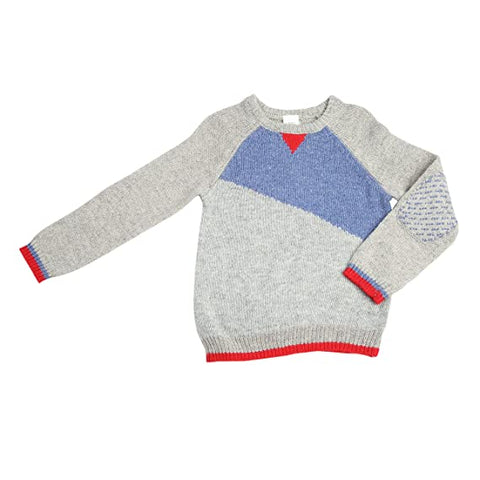 E.G.G. Sweater Blue Red Grey Color Block