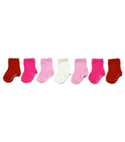 Toobydoo Baby Socks 7 Pairs Pink Red