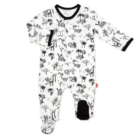 Magnetic Me Footie Black and White Animal Safari