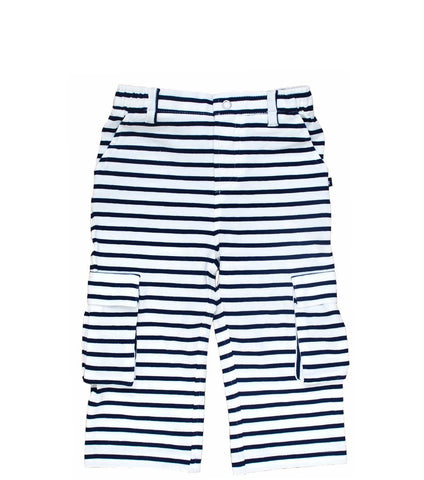 Toobydoo Pants Navy White Stripe Cargo