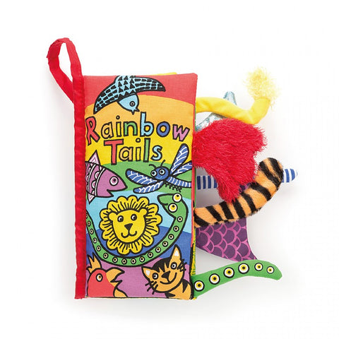 Jellycat Crinkle Book Rainbow Tails